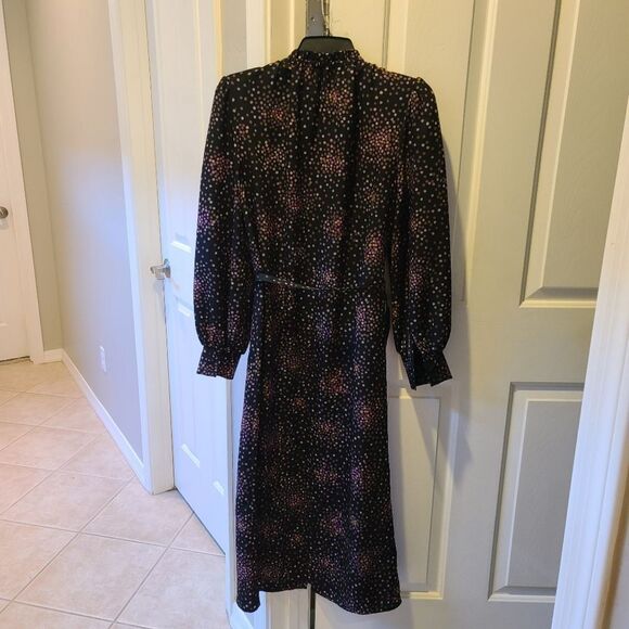 Kate Spade Disco Dots Ruffle Shirt Dress Black Size 4 EUC - Picture 11 of 14